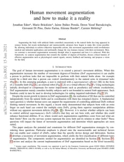 Human movement augmentation and how to make it a reality