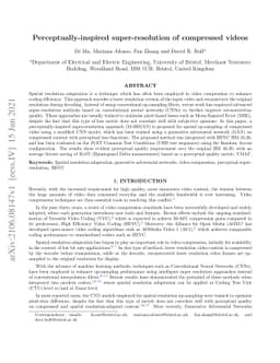 Perceptually-inspired super-resolution of compressed videos