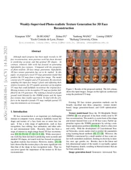 Weakly-Supervised Photo-realistic Texture Generation for 3D Face
  Reconstruction