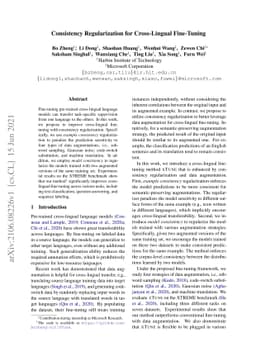 Consistency Regularization for Cross-Lingual Fine-Tuning