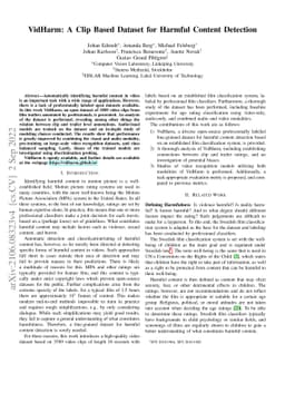 VidHarm: A Clip Based Dataset for Harmful Content Detection