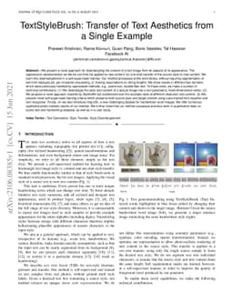 TextStyleBrush: Transfer of Text Aesthetics from a Single Example