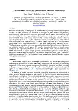 A Framework for Discovering Optimal Solutions in Photonic Inverse Design