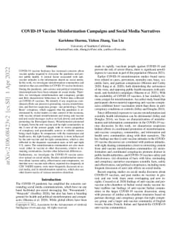 COVID-19 Vaccine Misinformation Campaigns and Social Media Narratives