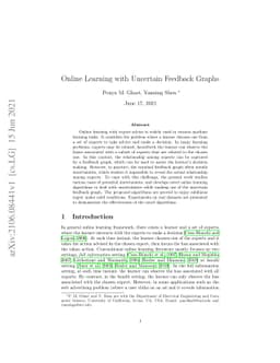 Online Learning with Uncertain Feedback Graphs