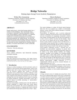 Bridge Networks: Relating Inputs through Vector-Symbolic Manipulations