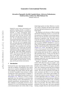 Generative Conversational Networks