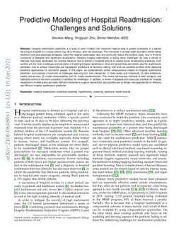 Predictive Modeling of Hospital Readmission: Challenges and Solutions