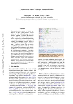Coreference-Aware Dialogue Summarization