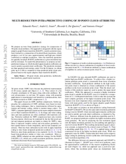 Multi-resolution intra-predictive coding of 3D point cloud attributes