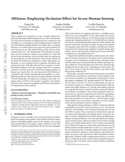 OESense: Employing Occlusion Effect for In-ear Human Sensing