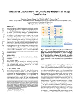 Structured DropConnect for Uncertainty Inference in Image Classification