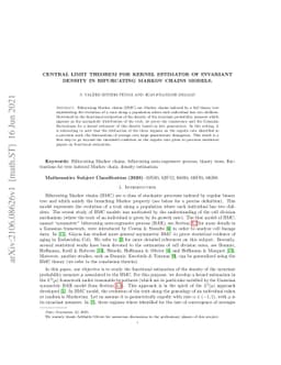 Central limit theorem for kernel estimator of invariant density in
  bifurcating Markov chains models