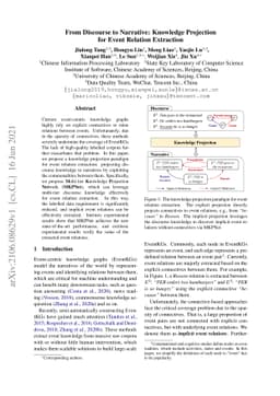 From Discourse to Narrative: Knowledge Projection for Event Relation
  Extraction