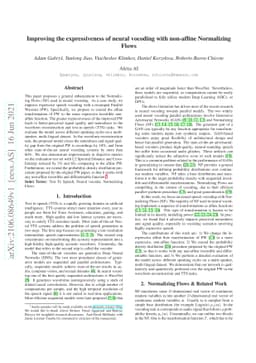Improving the expressiveness of neural vocoding with non-affine
  Normalizing Flows