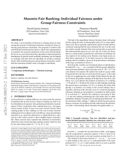 Maxmin-Fair Ranking: Individual Fairness under Group-Fairness
  Constraints