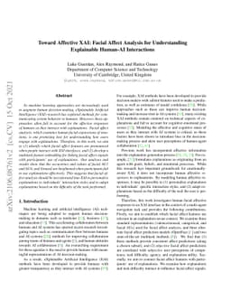 Toward Affective XAI: Facial Affect Analysis for Understanding
  Explainable Human-AI Interactions