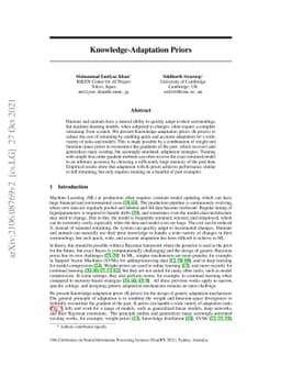 Knowledge-Adaptation Priors