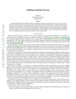 Multilinear Dirichlet Processes