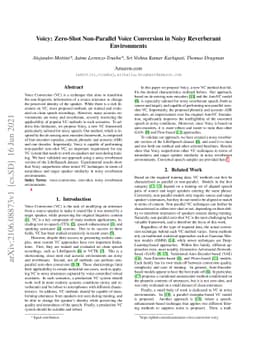 Voicy: Zero-Shot Non-Parallel Voice Conversion in Noisy Reverberant
  Environments