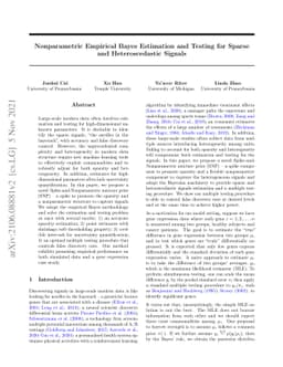 Nonparametric Empirical Bayes Estimation and Testing for Sparse and
  Heteroscedastic Signals