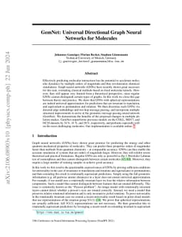 GemNet: Universal Directional Graph Neural Networks for Molecules