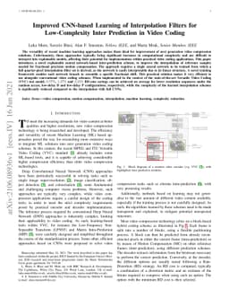 Improved CNN-based Learning of Interpolation Filters for Low-Complexity
  Inter Prediction in Video Coding