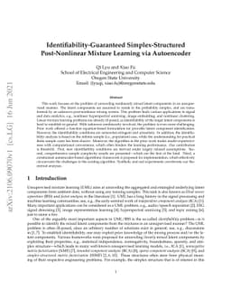 Identifiability-Guaranteed Simplex-Structured Post-Nonlinear Mixture
  Learning via Autoencoder