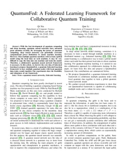 QuantumFed: A Federated Learning Framework for Collaborative Quantum
  Training