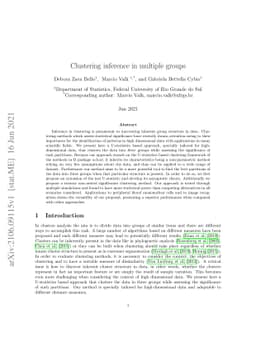 Clustering inference in multiple groups