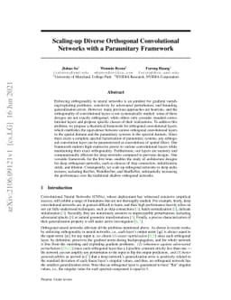 Scaling-up Diverse Orthogonal Convolutional Networks with a Paraunitary
  Framework