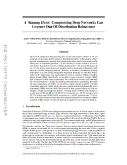 A Winning Hand: Compressing Deep Networks Can Improve
  Out-Of-Distribution Robustness