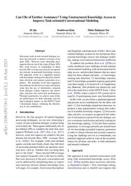 Can I Be of Further Assistance? Using Unstructured Knowledge Access to
  Improve Task-oriented Conversational Modeling