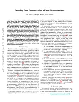 Learning from Demonstration without Demonstrations