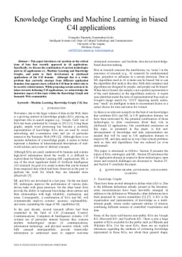 Knowledge Graphs and Machine Learning in biased C4I applications