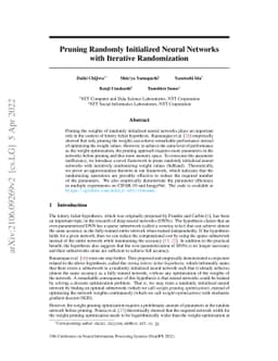 Pruning Randomly Initialized Neural Networks with Iterative
  Randomization