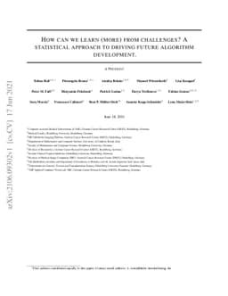How can we learn (more) from challenges? A statistical approach to
  driving future algorithm development