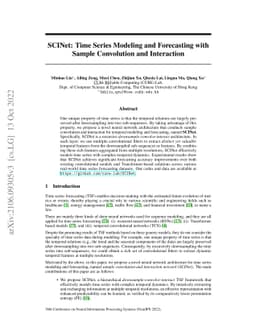 SCINet: Time Series Modeling and Forecasting with Sample Convolution and
  Interaction