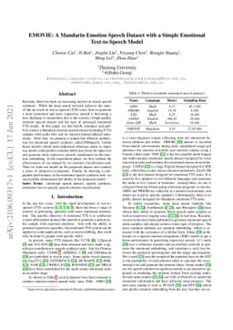 EMOVIE: A Mandarin Emotion Speech Dataset with a Simple Emotional
  Text-to-Speech Model