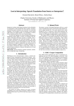 Lost in Interpreting: Speech Translation from Source or Interpreter?