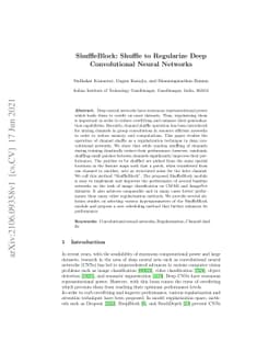 ShuffleBlock: Shuffle to Regularize Deep Convolutional Neural Networks