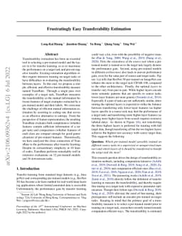 Frustratingly Easy Transferability Estimation