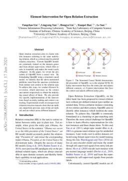 Element Intervention for Open Relation Extraction