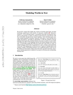Modeling Worlds in Text
