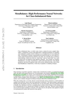 MetaBalance: High-Performance Neural Networks for Class-Imbalanced Data