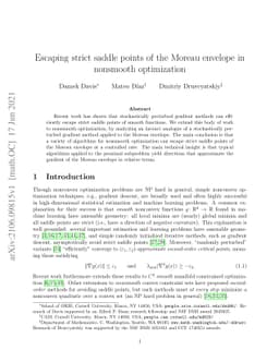 Escaping strict saddle points of the Moreau envelope in nonsmooth
  optimization