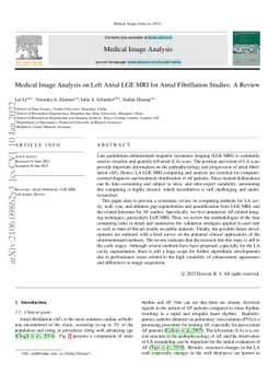 Medical Image Analysis on Left Atrial LGE MRI for Atrial Fibrillation
  Studies: A Review