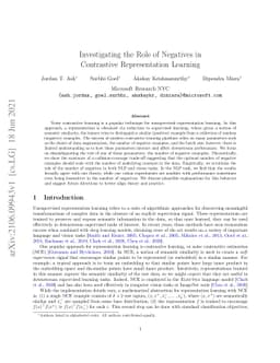 Investigating the Role of Negatives in Contrastive Representation
  Learning
