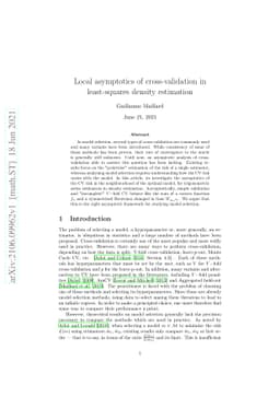 Local asymptotics of cross-validation in least-squares density
  estimation