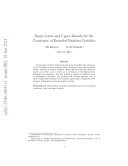 Sharp Lower and Upper Bounds for the Covariance of Bounded Random
  Variables